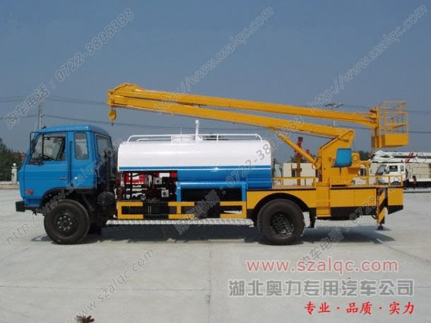 東風(fēng)145高空作業(yè)車帶消防灑水★	灑水車最新價格★公路養(yǎng)護灑水