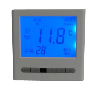 YK806液晶溫控器，風(fēng)機(jī)盤管控制器，中央空調(diào)控制面板