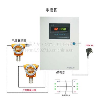 固定式一氧化碳報警儀一氧化碳探頭+報警主機