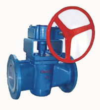 襯氟蝸輪美標(biāo)旋塞閥，襯氟旋塞閥，襯四氟旋塞閥，鋼襯氟旋塞閥