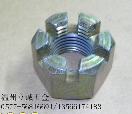 供應(yīng)DIN935  GB6181六角開槽螺母