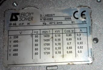 LEROY SOMER 3~HE22/T N504565늙C(j)
