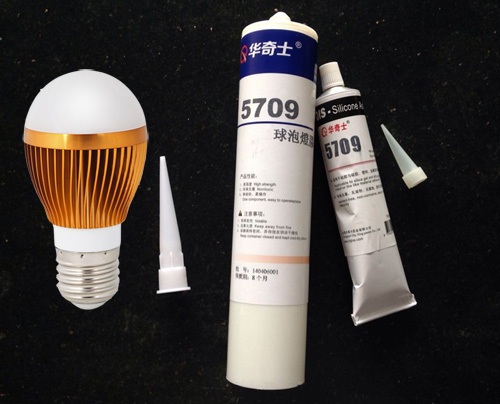 LED燈膠水廠家、華奇士5709球泡燈膠水最新報價