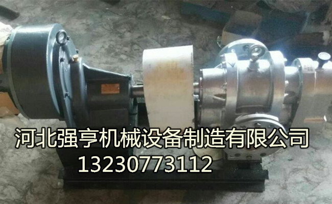 河北強亨八字輪轉(zhuǎn)子泵輸送各種油類果醬自吸能力強效率高