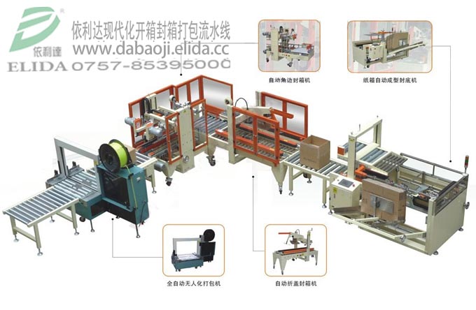 泉州依利達(dá)品牌現(xiàn)代化開箱封箱打包流水線/出廠價(jià)