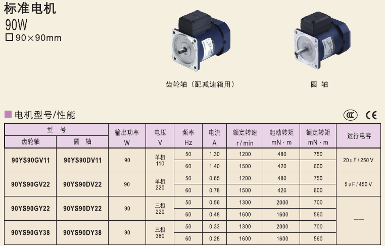 90YS90GV11 90YS90GV22 90YS90DV11精研電機(jī)