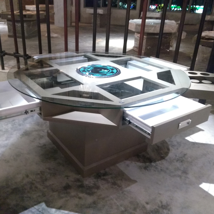 帶抽屜自助式中式鐵餐桌