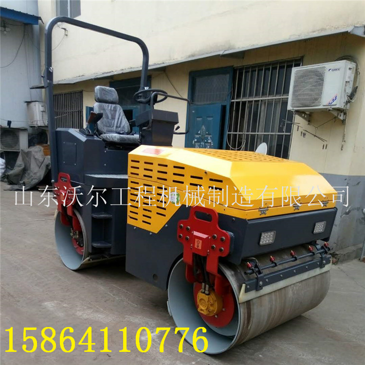 沃爾小型壓路機(jī)  雙鋼輪全液壓駕駛式雙鋼輪振動壓路機(jī) 直銷