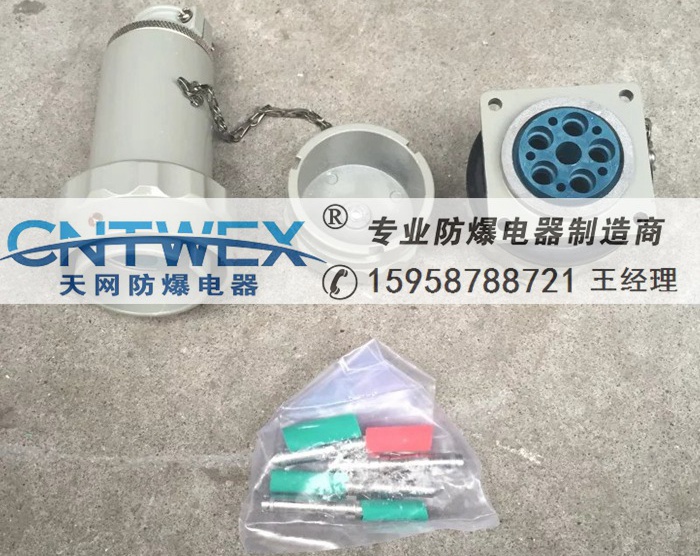 工業(yè)BWX-16A/6芯防爆無(wú)火花鏈接器固定/移動(dòng)插頭插座