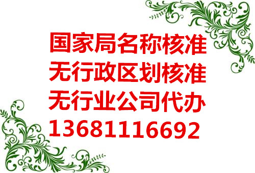 專業(yè)辦理國家局核名無地域限制公司注冊代辦