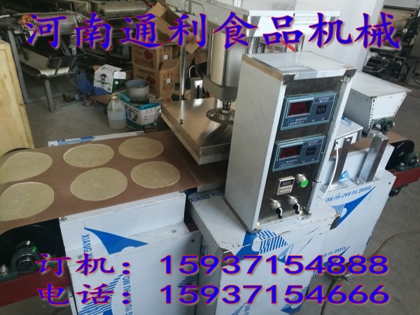 烙饃機安徽，肥西單餅機廠家，河南通利食品機械