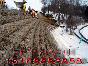 水利工程石籠網(wǎng)，水利鉛絲籠，河道用網(wǎng)，橋梁堤坡防護(hù)網(wǎng)，安平石籠網(wǎng)廠