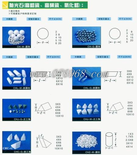 臺(tái)灣廠高鋁瓷拋光石、高頻瓷拋光石、陶瓷振光石