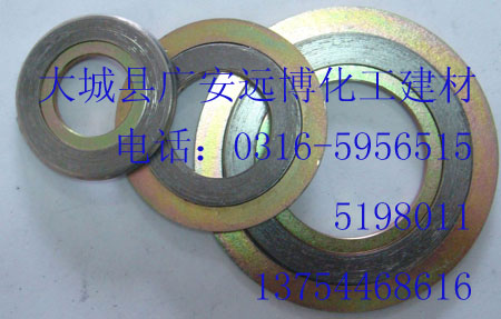 吳忠市化工廠用金屬纏繞墊片，不銹鋼石墨纏繞墊片，吳忠市帶內外環(huán)纏繞式密封墊