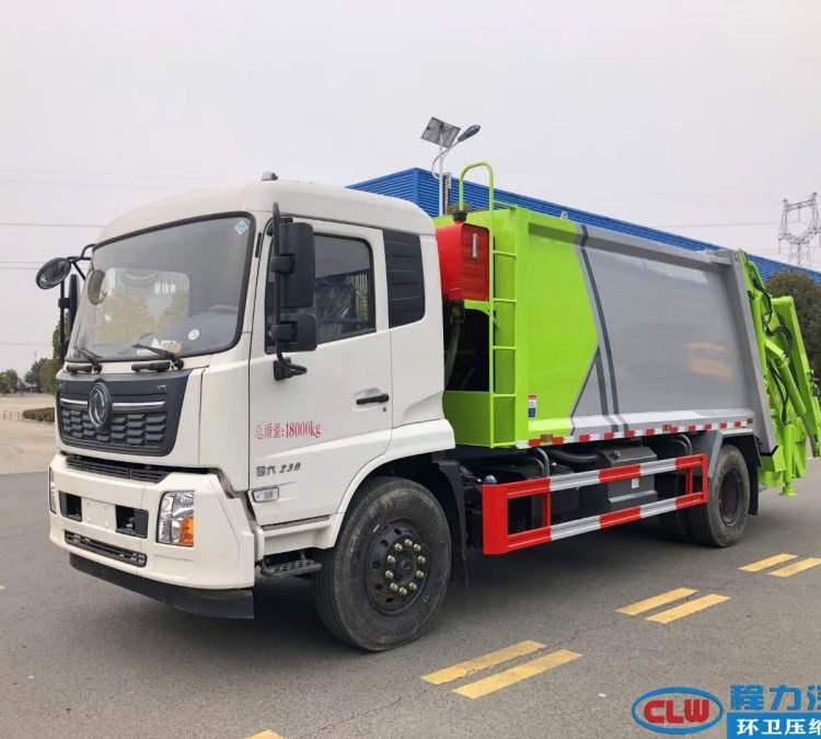 東風(fēng)天錦14方壓縮垃圾車 可裝660L垃圾桶 運輸功能強(qiáng)