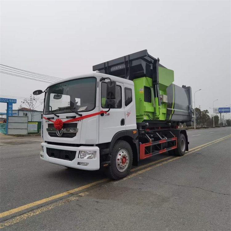 東風(fēng)D9勾臂車配套12方移動(dòng)垃圾箱 一車可配多箱適用于小區(qū)、菜場(chǎng)