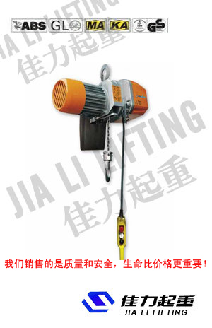 韓國半島起重環(huán)鏈經(jīng)濟(jì)型電動葫蘆，大連佳力