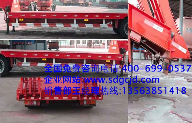 重型低平板半掛車價格-100噸低平板半掛運輸車報價-山東梁山特種低平板半掛車多少