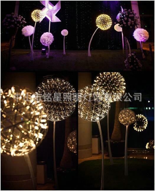 戶外防水火花球燈源頭工廠夏桐廠家定制公園景區(qū)亮化創(chuàng)意LED火花球造型藝術裝置布置