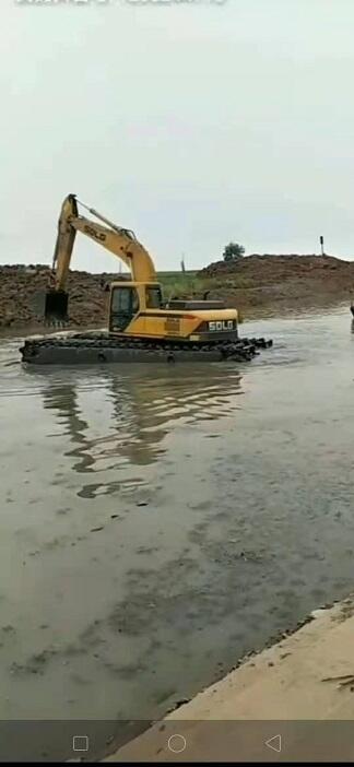 水路兩用鉤機租賃水路挖掘機出租保定曲陽易縣周邊