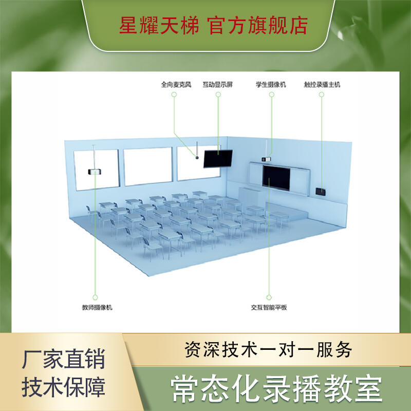 常態(tài)化錄播教室課程錄制師生特寫自動跟蹤互動教學(xué)教室抬音設(shè)備