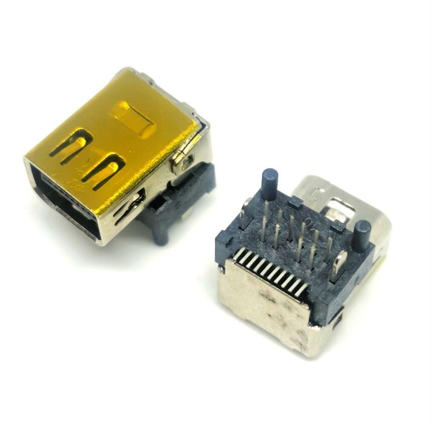 MINI DP20P音頻插座DispalyPort高清接口DP20pin板上加高前插后貼