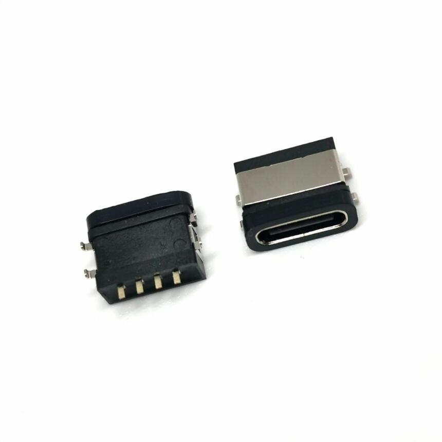 電動(dòng)牙刷防水專用USB插座 TYPE C 4P沉板防水母座USB 3.1簡易防水