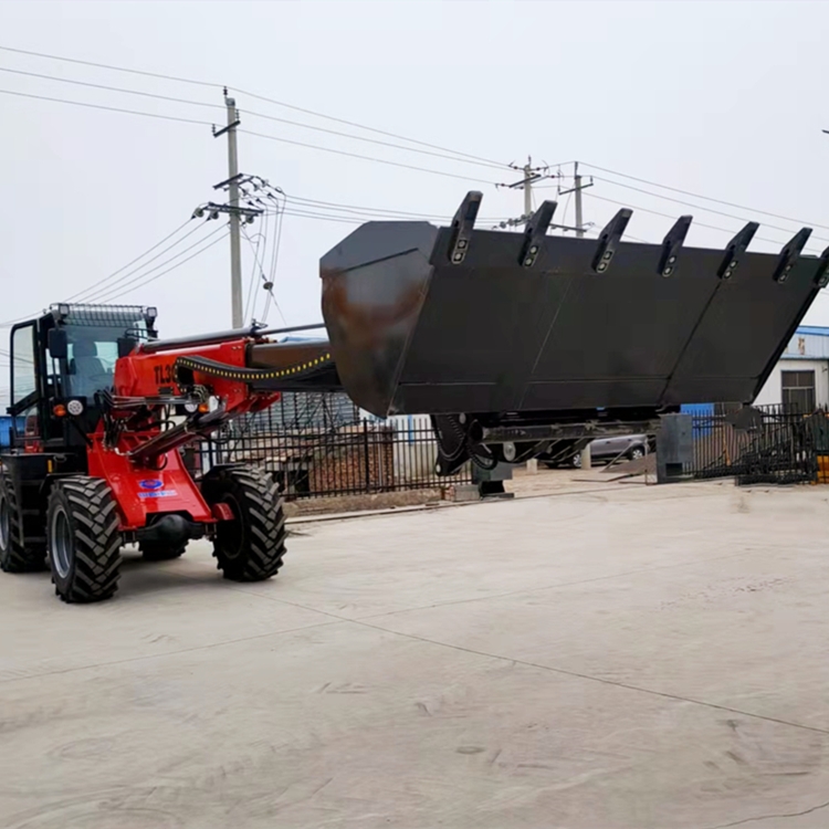 裝車高度7米伸縮臂鏟車 伸縮臂裝載機掃雪機 液壓先導(dǎo)操作