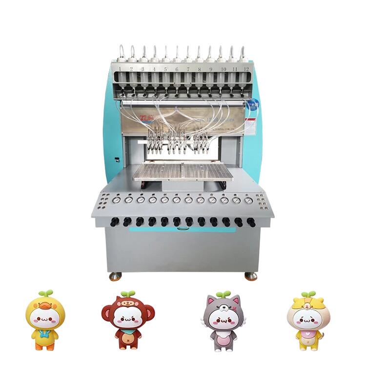 PVC立體公仔滴膠機 PVC鑰匙扣滴塑機 PVC多色自動滴塑機