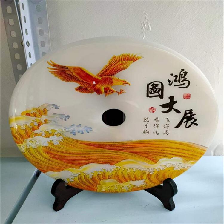 煥環(huán)祥|大展宏圖玉扣擺件居家擺設(shè)玄關(guān)擺件桌面裝飾送過(guò)火賀禮 配底座可定制
