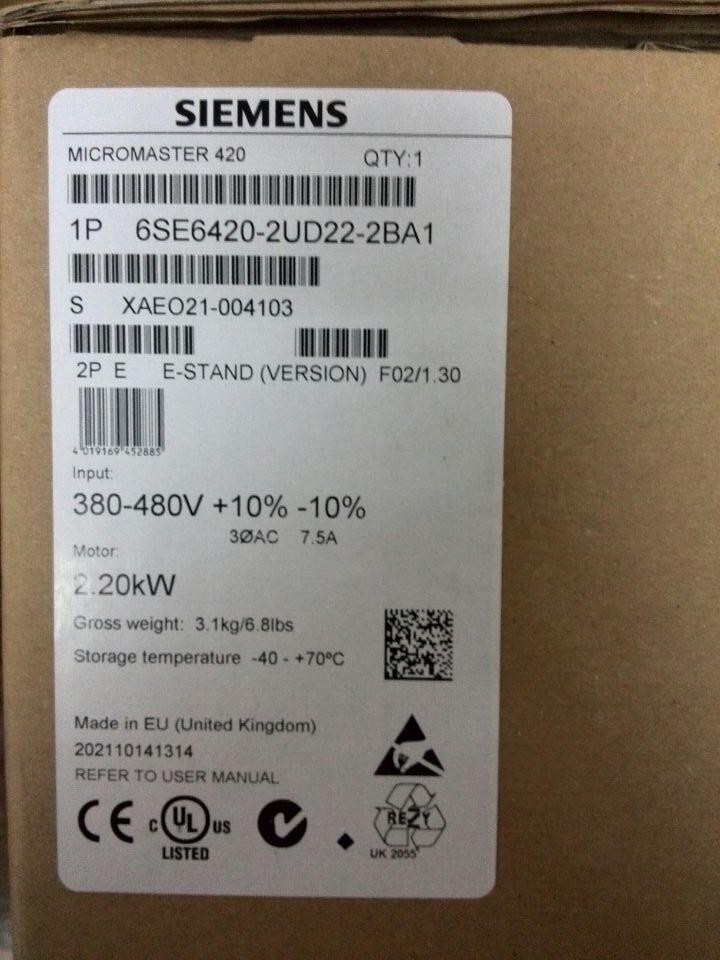 西門子變頻器6SE6420-2UD22-2BA1采購詢價 蘇州代理商