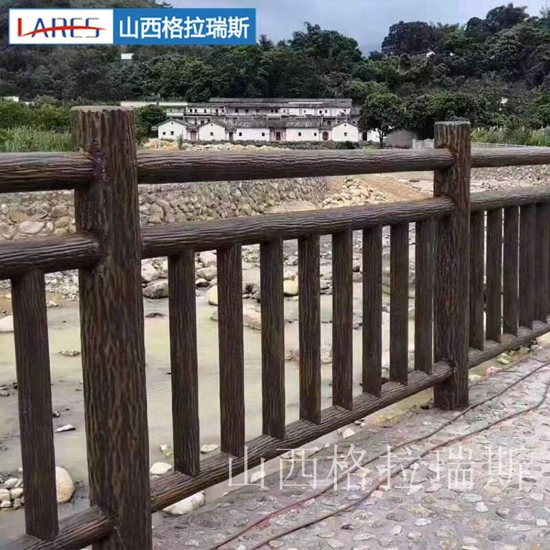 仿木水泥護欄成都仿藤柵欄圍欄仿樹皮混凝土護欄仿木護欄