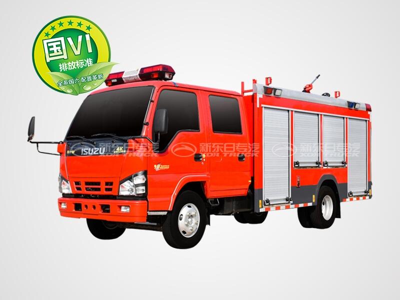 國六內藏罐五十鈴2.5噸水罐消防車廠家直銷