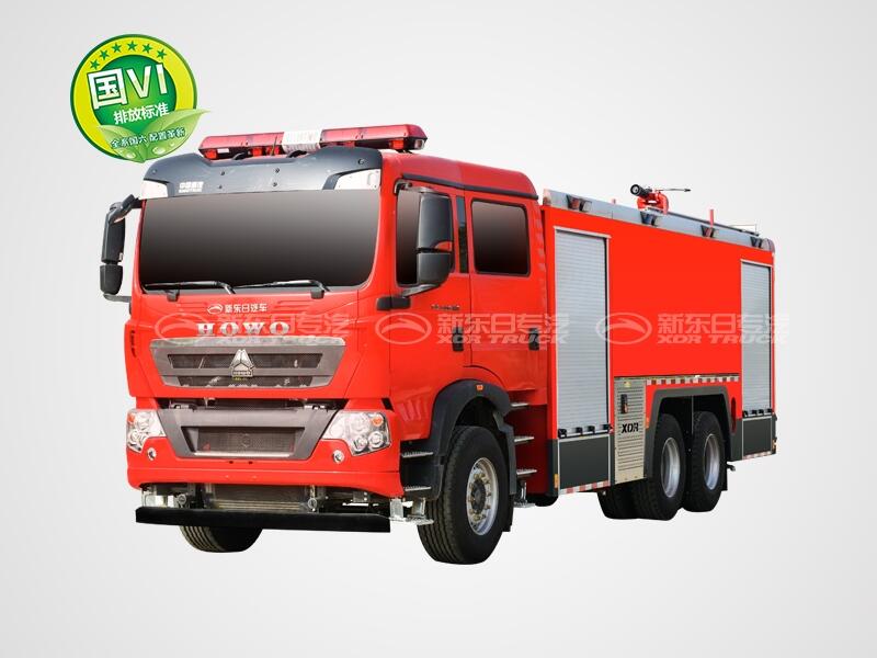 國六豪沃TX7后雙橋17噸水罐消防車 多少錢一輛