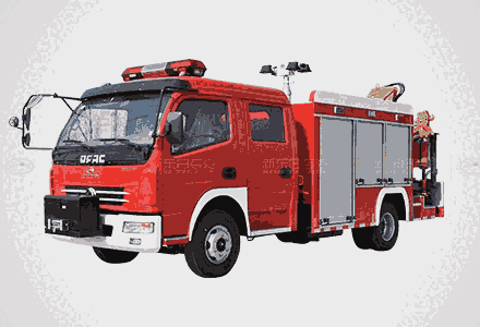 東風多利卡雙排搶險消防車