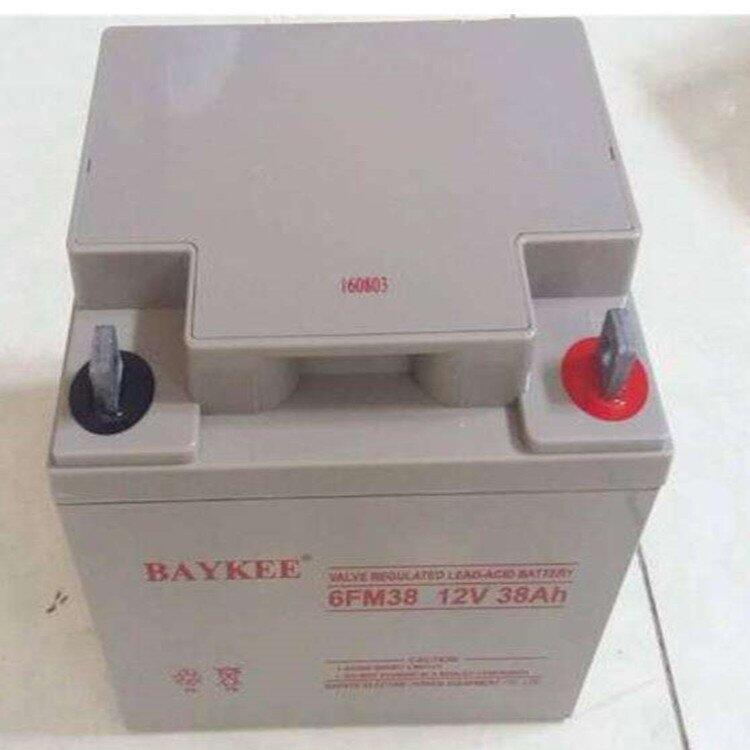 BAYKEE柏克蓄電池6FM38鉛酸免維護(hù)12V38AH報(bào)價(jià)