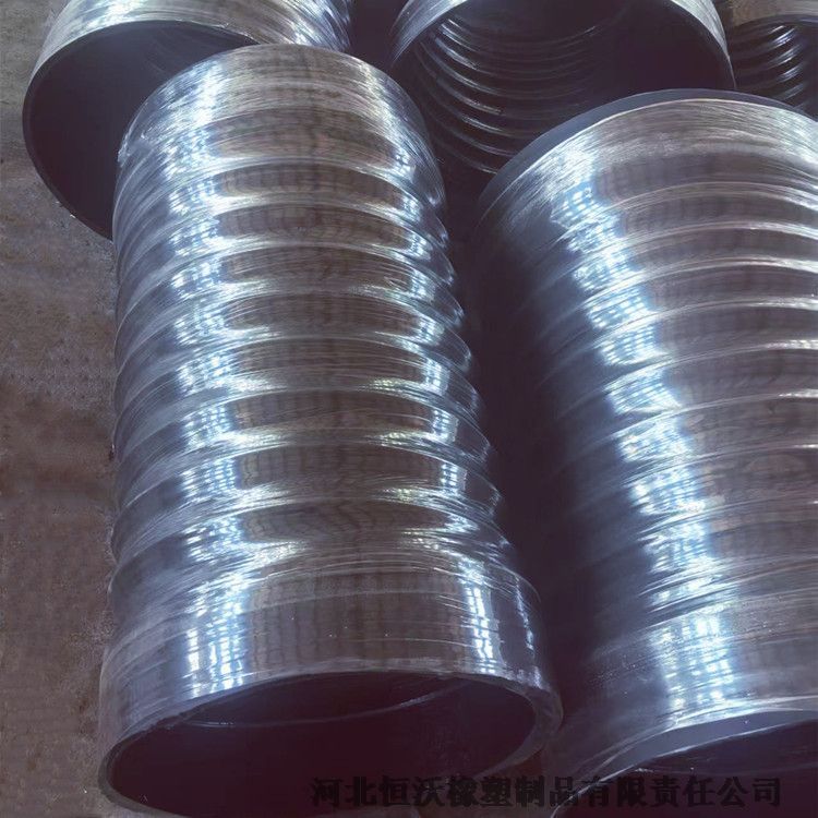 500mm可伸縮橡膠管  除塵通風軟管 水泥灰輸送鋼絲軟管 恒沃橡塑