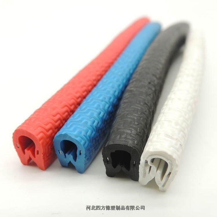 彩色PVC龍骨架鋼片阻燃U型橡膠封邊保護(hù)條密封膠條