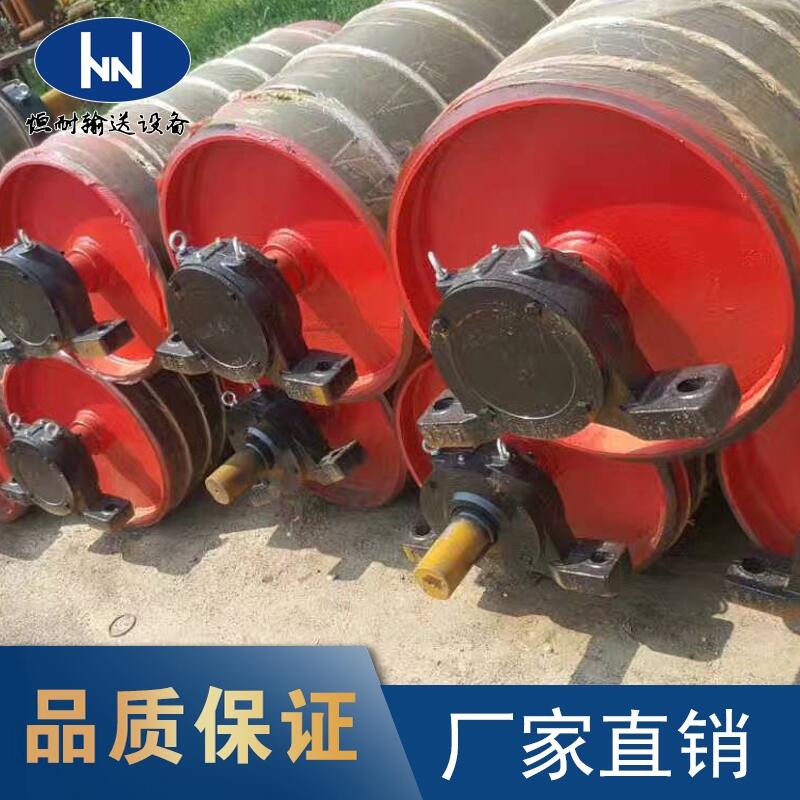 恒耐廠家熱銷 碳鋼包膠無動力滾筒 傳動滾筒 聚氨酯包膠改向滾筒 耐高溫 耐磨損