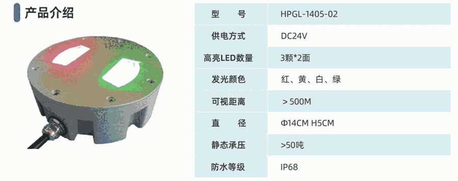 華普智通HPGL-1405-02 有線控制智慧斑馬線道釘