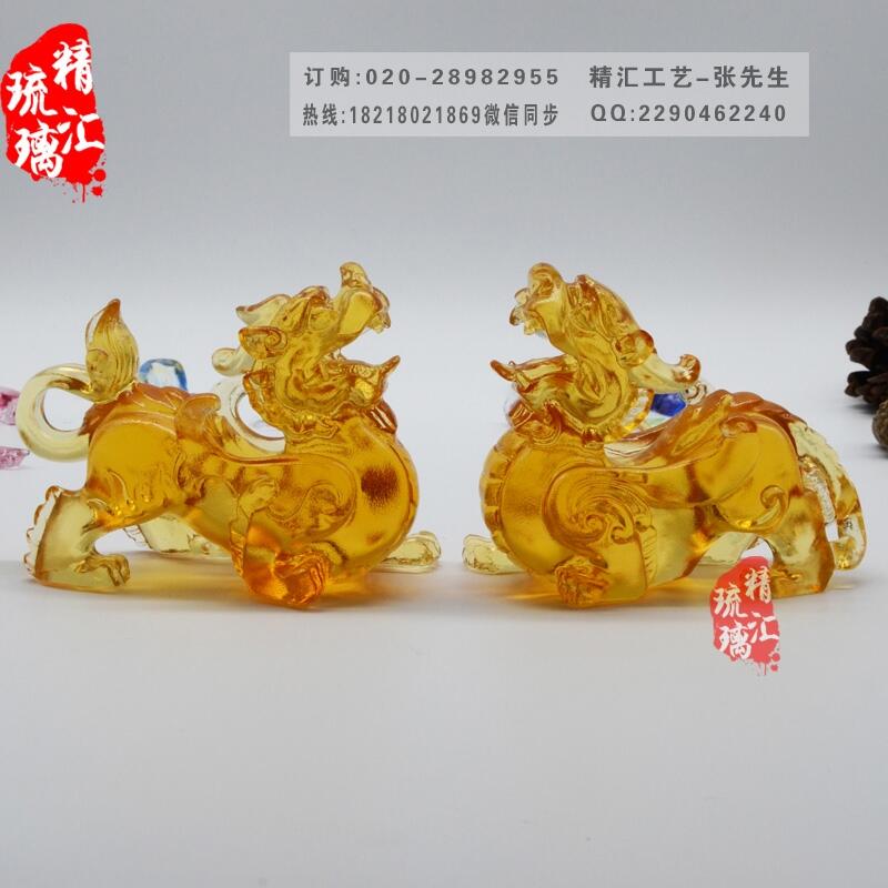 貔貅麒麟保險公司禮品擺件批發(fā)，招財辟邪家居客廳工藝品擺件