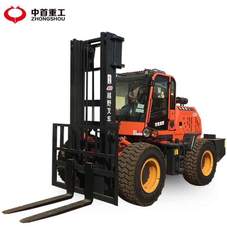 越野叉車山地專用叉車四輪驅(qū)動(dòng)轉(zhuǎn)彎半徑小低油耗馬力足全國(guó)聯(lián)保