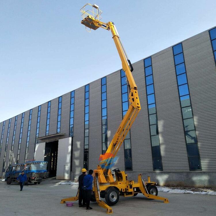 梧州折臂式升降機、高空維修作業(yè)平臺、海普廠家直銷
