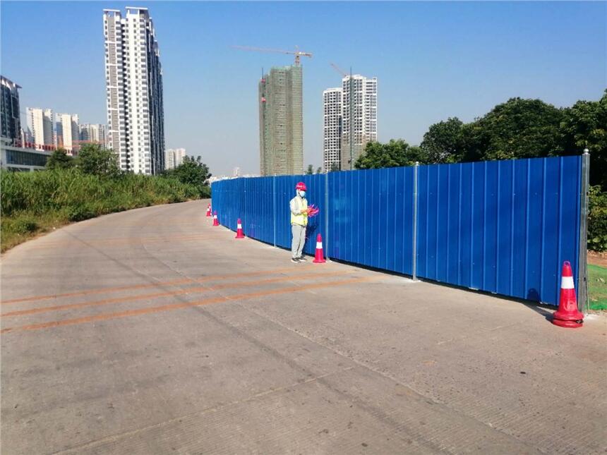 肇慶市政建筑圍檔臨時(shí)圍閉彩鋼鐵皮圍檔廠家 三包工程
