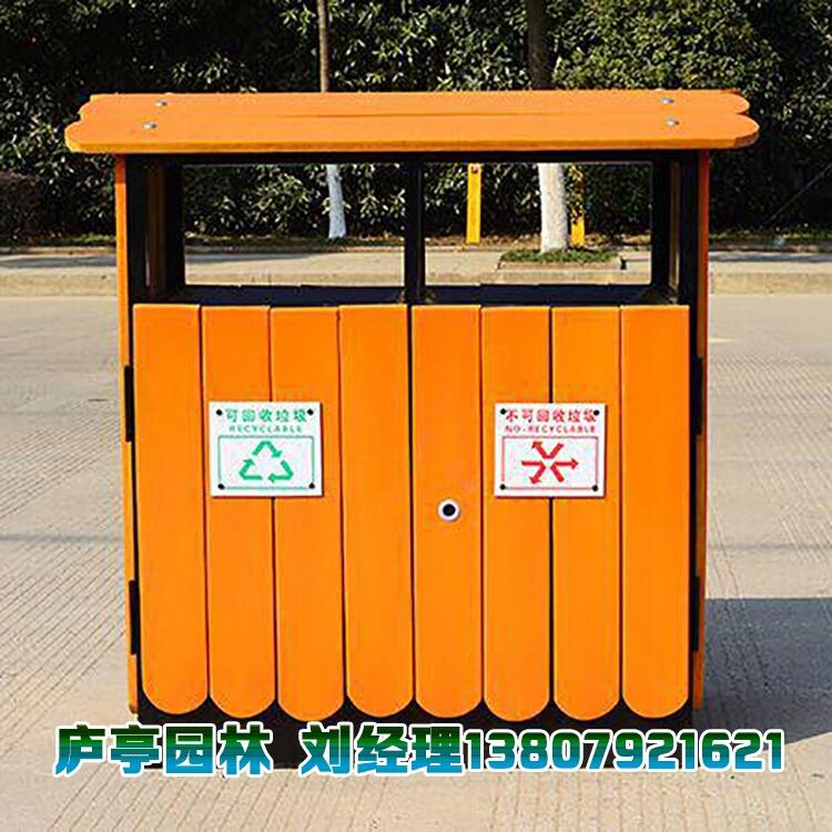 戶外防腐木垃圾桶垃圾箱碳化木垃圾桶特色