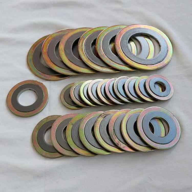 純鈦帶外環(huán)材質(zhì)石墨金屬纏繞墊片，四氟金屬纏繞墊片，帶內(nèi)外環(huán)石棉金屬纏繞墊片