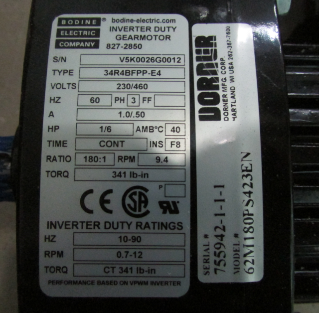 Dorner代理送機62MS423