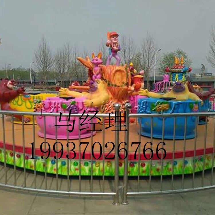 游樂(lè)場(chǎng)人氣游樂(lè)設(shè)備熊出沒(méi)轉(zhuǎn)杯JX360價(jià)格圖片
