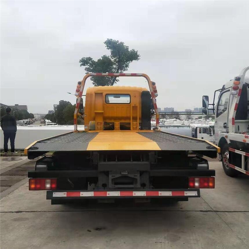 清障車帶吊重汽豪曼藍牌平板清障車 東風清障車 清障車帶吊