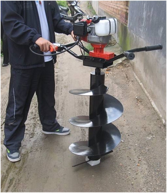 手推式地鉆打坑機汽油打樁機 型號